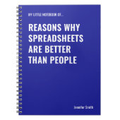 Spreadsheets zijn beter grappige accountant notitieboek (Voorkant)