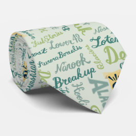 Spreek Alaskan! Groen Stropdas