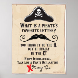 Spreek als een Pirate Day Poster