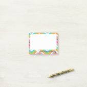 Spreek Bubble Persoonlijke naam Kleurrijke Chevron Post-it® Notes (Op bureau)