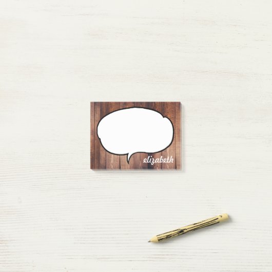 Spreek Bubble Persoonlijke naam Post-it® Notes (Op bureau)