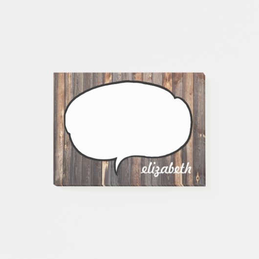 Spreek Bubble Persoonlijke naam Post-it® Notes (Voorkant)