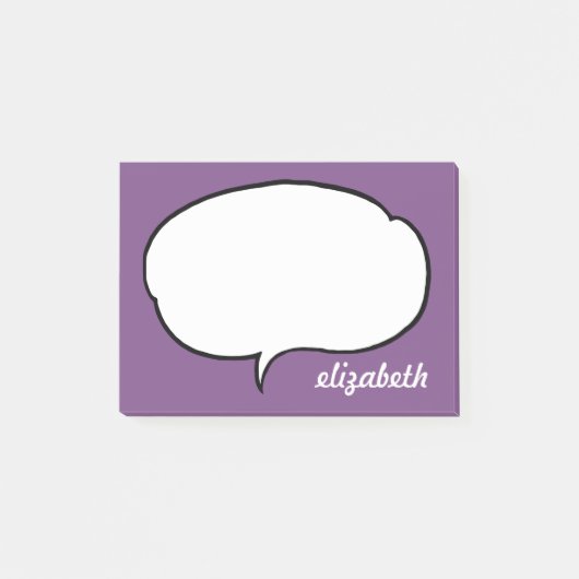 Spreek Bubble Persoonlijke naam Post-it® Notes (Voorkant)