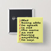 Spreek Buttonnen Vierkante Button 5,1 Cm (Voorkant /achterkant)