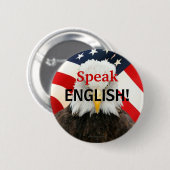 Spreek Engels Eagle Pin Button (Voorkant /achterkant)