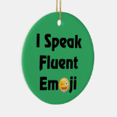Spreek Fluent Emoji Keramisch Ornament (Rechts)