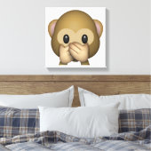 Spreek geen zwarte aap - Emoji Canvas Afdruk (Insitu (Slaapkamer))