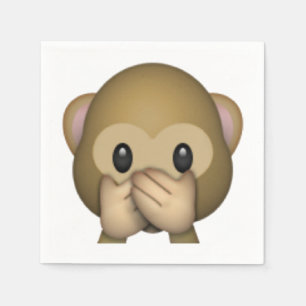 Spreek geen zwarte aap - Emoji Servetten