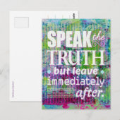 Spreek het Briefkaart van de waarheid (Voorkant / Achterkant)