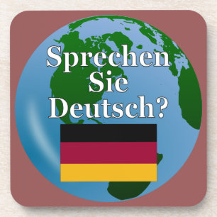 Spreek je Duits? Markering en wereldbol Bier Onderzetter
