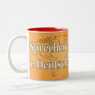 Spreek je Duits? Vlag wf Tweekleurige Koffiemok
