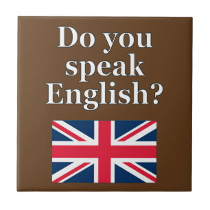 Spreek je Engels? Markering Tegeltje
