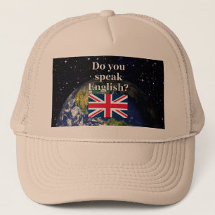 Spreek je Engels? Vlag & aarde Trucker Pet