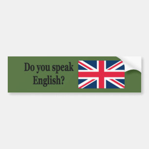 Spreek je Engels? Vlag bf Bumpersticker