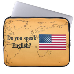 Spreek je Engels? Vlag bf Laptop Sleeve