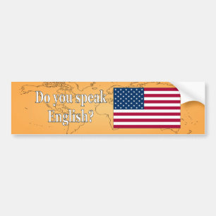 Spreek je Engels? Vlag wf Bumpersticker