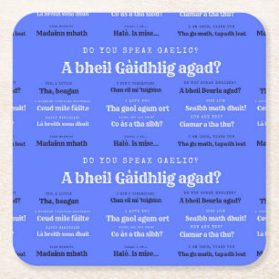 Spreek je Gaelisch Onderzetter? Vierkante Kartonnen Onderzetter