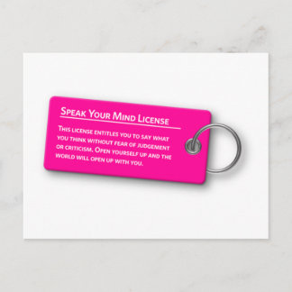 Spreek je geest licentie Briefkaart