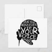 Spreek je geest zelfs als je stem schreeuwt briefkaart (Voorkant / Achterkant)