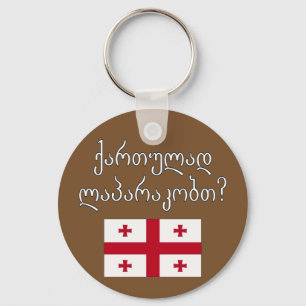 Spreek je Georgisch? In het Georgisch. Markering Sleutelhanger