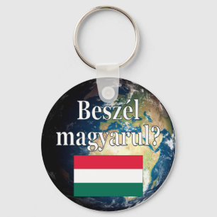Spreek je Hongaars? Vlag & aarde Sleutelhanger