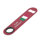 Spreek je Italiaans? Vlag wf Speed Flessenopener (Voorkant Gekanteld)