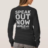 Spreek je nu uit terwijl we nog kunnen protesteren t-shirt (Achterkant)
