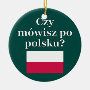 Spreek je Pools? Markering Keramisch Ornament