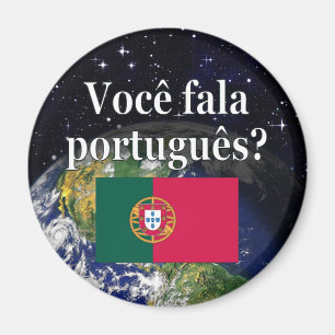 Spreek je Portugees? In het Portugees. Vlaggeaarde Magneet