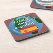 Spreek je Spaans? Markering en wereldbol Drankjes Onderzetter (Linkerzijde)