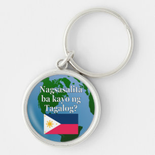 Spreek je Tagalog? In Tagalog. Markering en wereld Sleutelhanger
