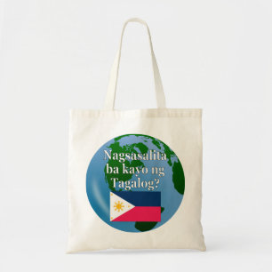 Spreek je Tagalog? In Tagalog. Markering en wereld Tote Bag
