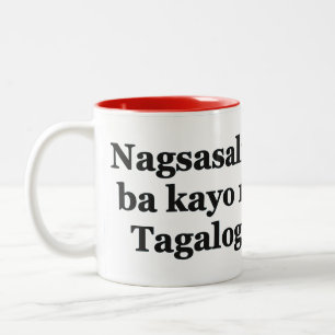 Spreek je Tagalog? In Tagalog. Vlag bf Tweekleurige Koffiemok