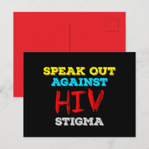 Spreek je uit tegen HIV-stigma - Aids Awareness Briefkaart