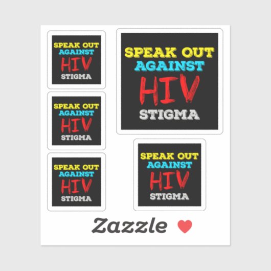 Spreek je uit tegen HIV-stigma - Aids Awareness Sticker (Vel)
