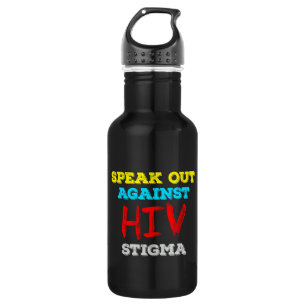 Spreek je uit tegen HIV-stigma - Aids Awareness Waterfles