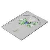 Spreek Jezus Grijs Kruis met bloemen Notitieboek (Linkerzijde)