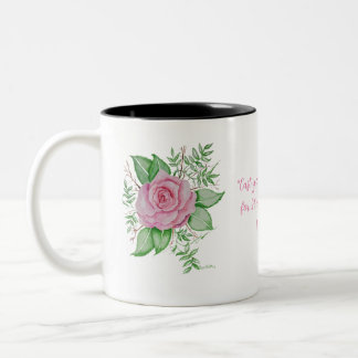 Spreek Jezus PINK Rose Tweekleurige Koffiemok