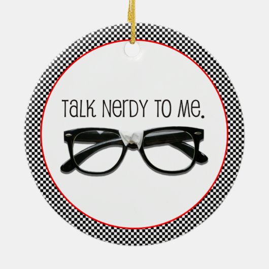 Spreek me kwaad met TWEE ZIJDEN Keramisch Ornament (Achterkant)