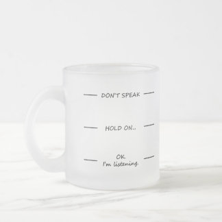 Spreek niet | Funny Quote met zwarte tekst Matglas Koffiemok