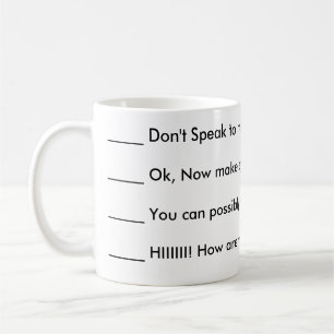 Spreek niet met me koffie mok