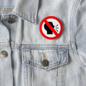 Spreek niet ronde button 5,7 cm (In situ)