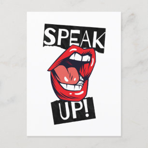 Spreek omhoog briefkaart