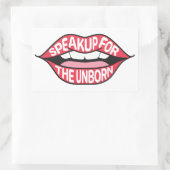 Spreek op voor de ongeboren rechthoekige sticker (Tas)