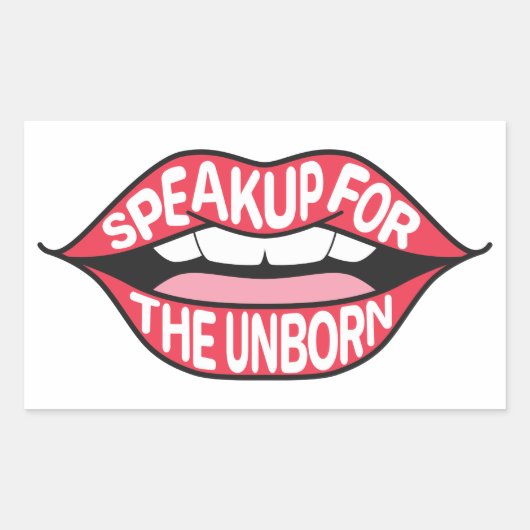 Spreek op voor de ongeboren rechthoekige sticker (Voorkant)