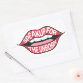 Spreek op voor de ongeboren rechthoekige sticker (Envelop)