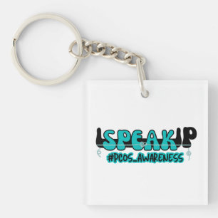 Spreek PCOS Polycysteus Ovarium Syndroom Awareness Sleutelhanger