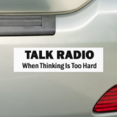 Spreek radio - wanneer het denken te hard is bumpersticker (Op auto)