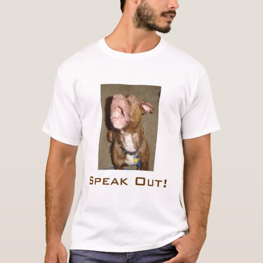 Spreek uit! t-shirt (Voorkant)