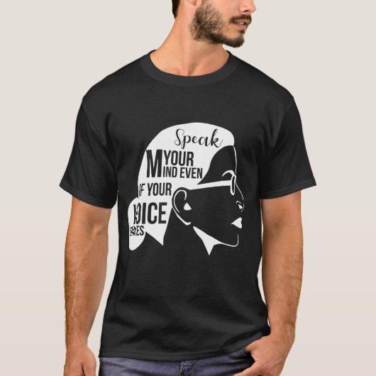 Spreek uw mening zelfs als uw stem RBG schaadt T-shirt (Voorkant)